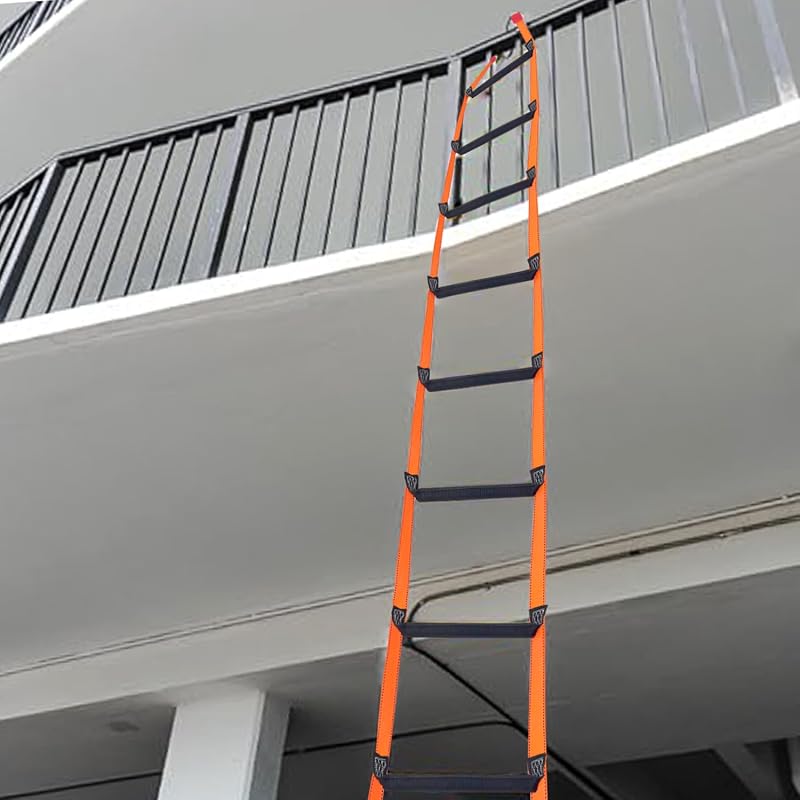 Escalera de emergencia contra incendios 26.5ft con ganchos