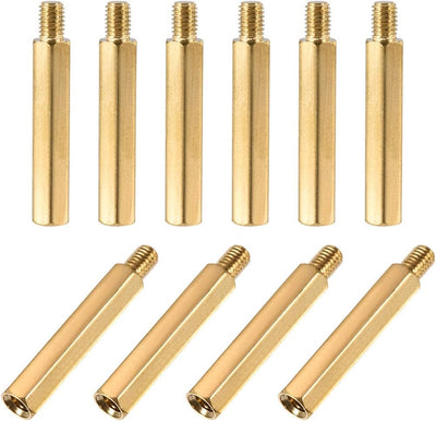 Separador M5x35mm latón hexagonal PCB 10uds