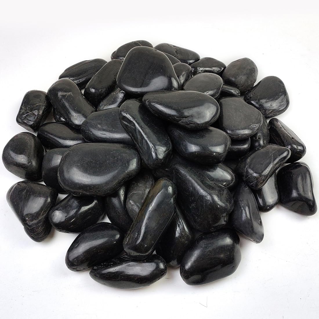 Rocas río 20lb negras 3-4" para jardín pecera