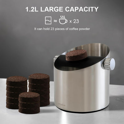 Caja golpe espresso gran capacidad base antiderrap