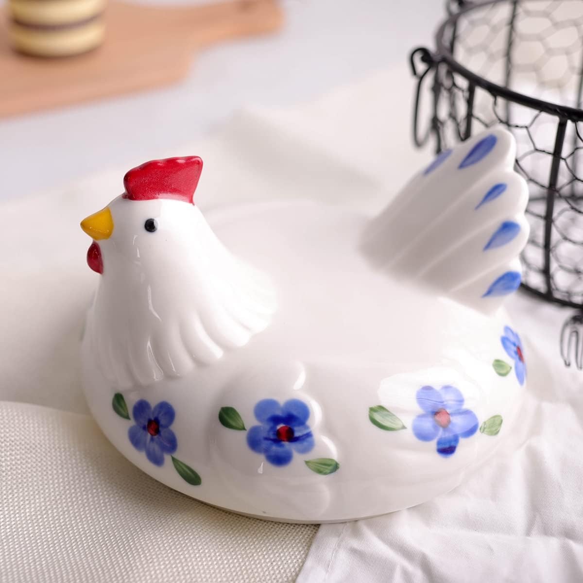 Cesta almacenamiento huevos estilo granja cocina