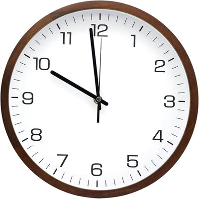 Reloj pared madera 12pulg silencioso analógico retro decorativo