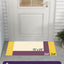 Tapete puerta goma resistente 23x35pulg azul