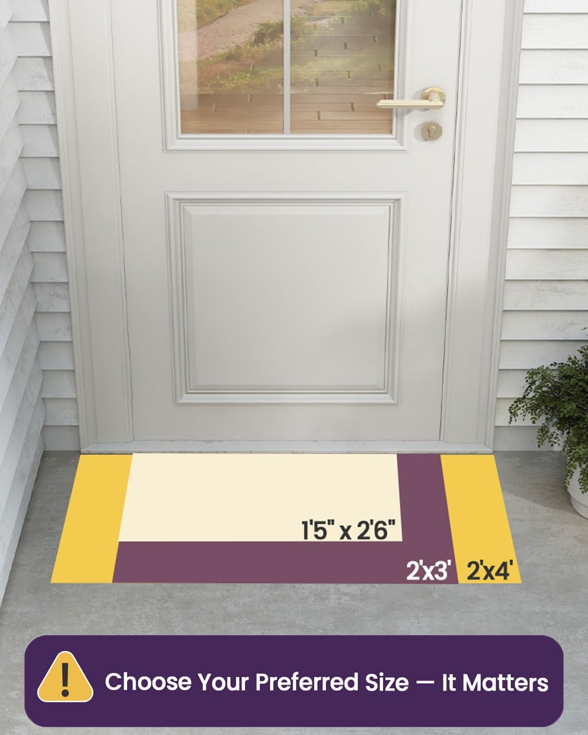Tapete puerta goma resistente 23x35pulg azul