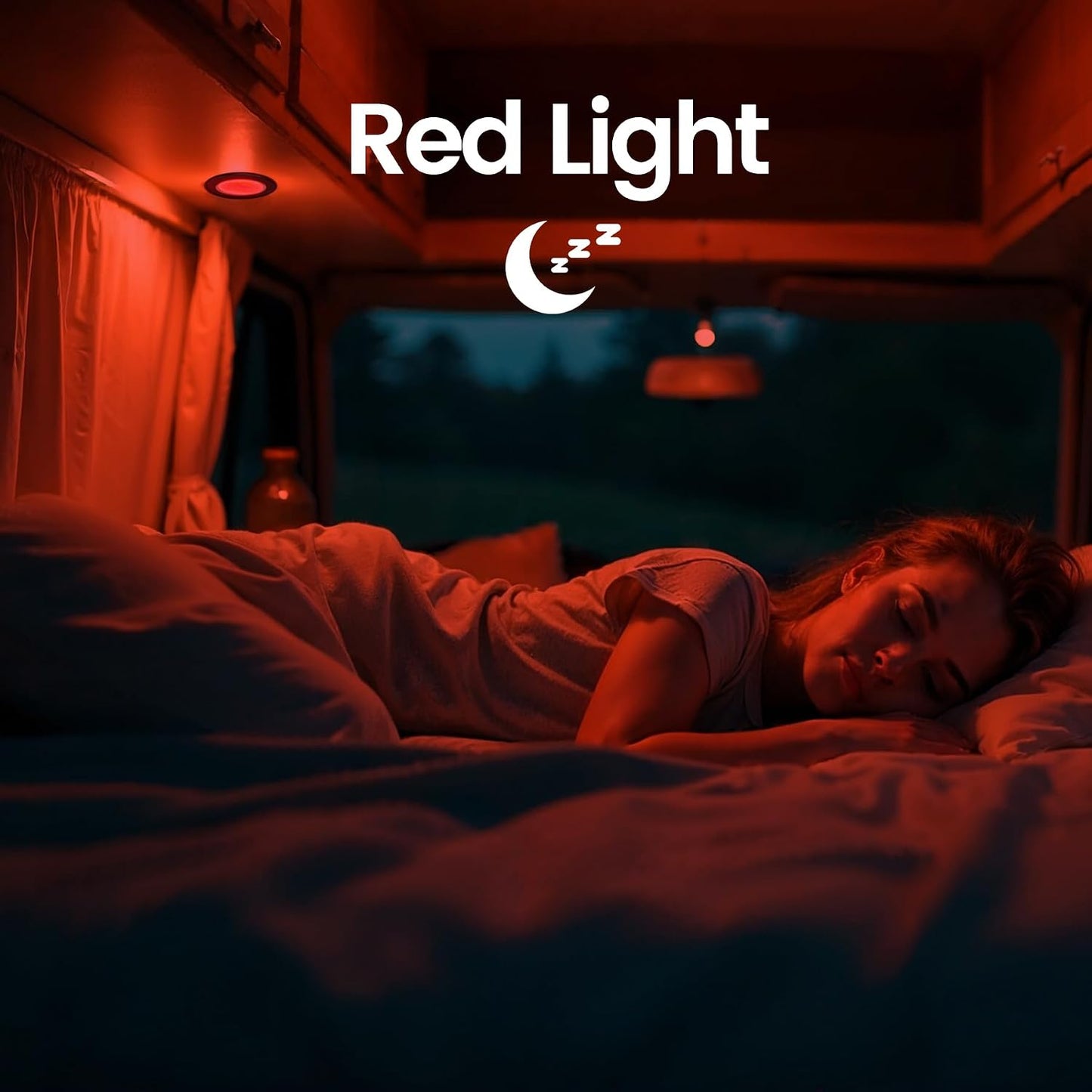 Luz LED disco 3pulg 12v bicolor rojo aluminio
