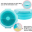 Tazones silicona plegables con tapa set 4 para campamento