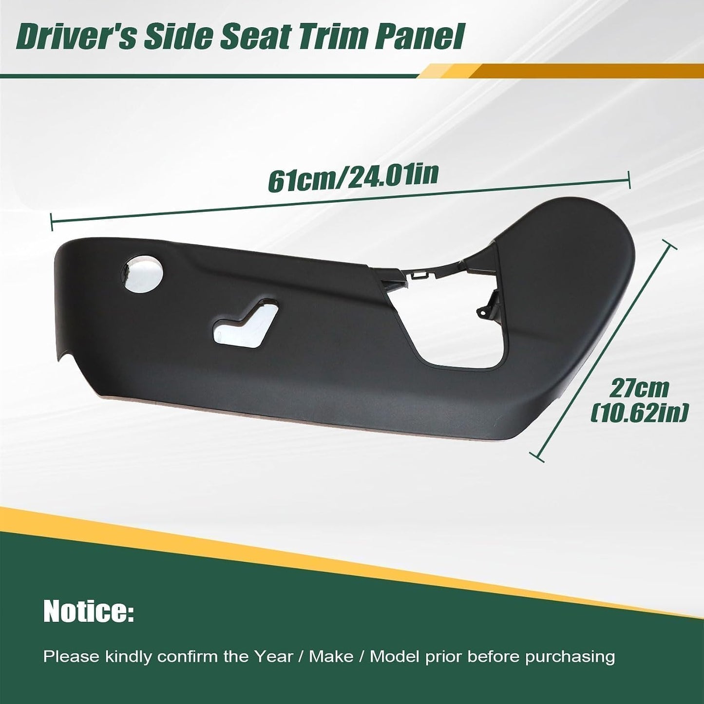 Panel asiento conductor izquierdo comp Dodge Durango 11-20