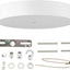 Kit toldo lámpara araña acero cubierta luz soporte cable blanco
