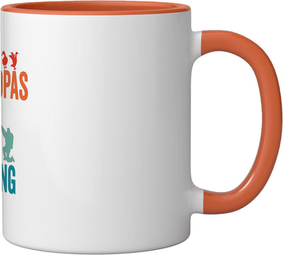 Taza Cerámica Caza de Pato Temporada Pato Naranja/Blanco