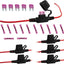 Juego 6 portafusibles 16 AWG 10A con conectores termorretráctiles
