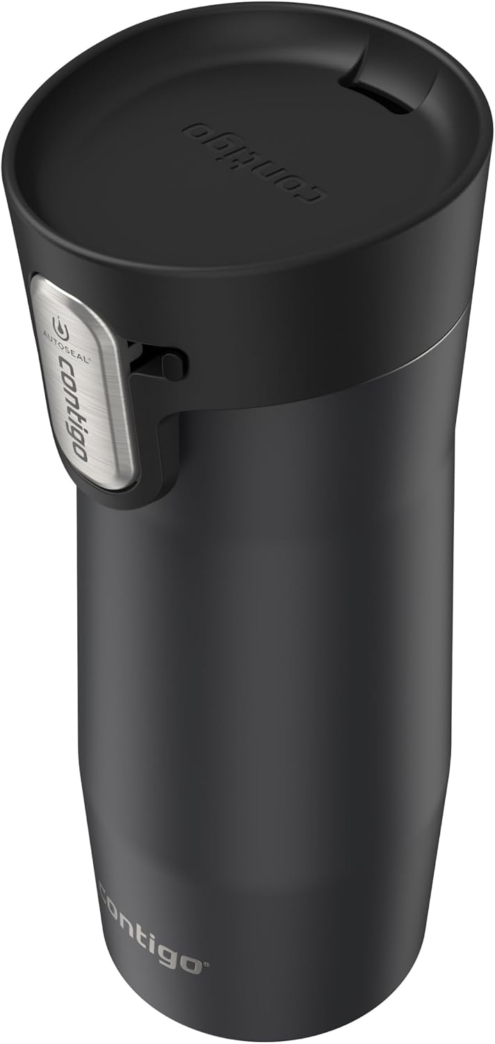 Taza viaje acero inox 16oz a prueba de fugas negro mate