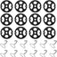 24 Pzas Fundas Asiento Auto con Ganchos Metal Antiderrap