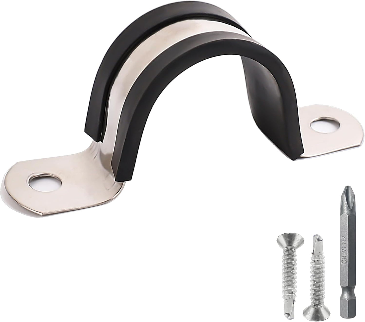 Abrazaderas tubo goma acero inox 304 SCH 1 pulg 10 Pzas