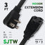 Cable extensión 3ft 3 clavijas con tierra para electrodomésticos