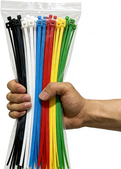 120 Bridas Cables 8pulg Multiusos Multicolor