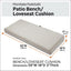 Cojín banco exterior repelente agua 59x18x3" color gris