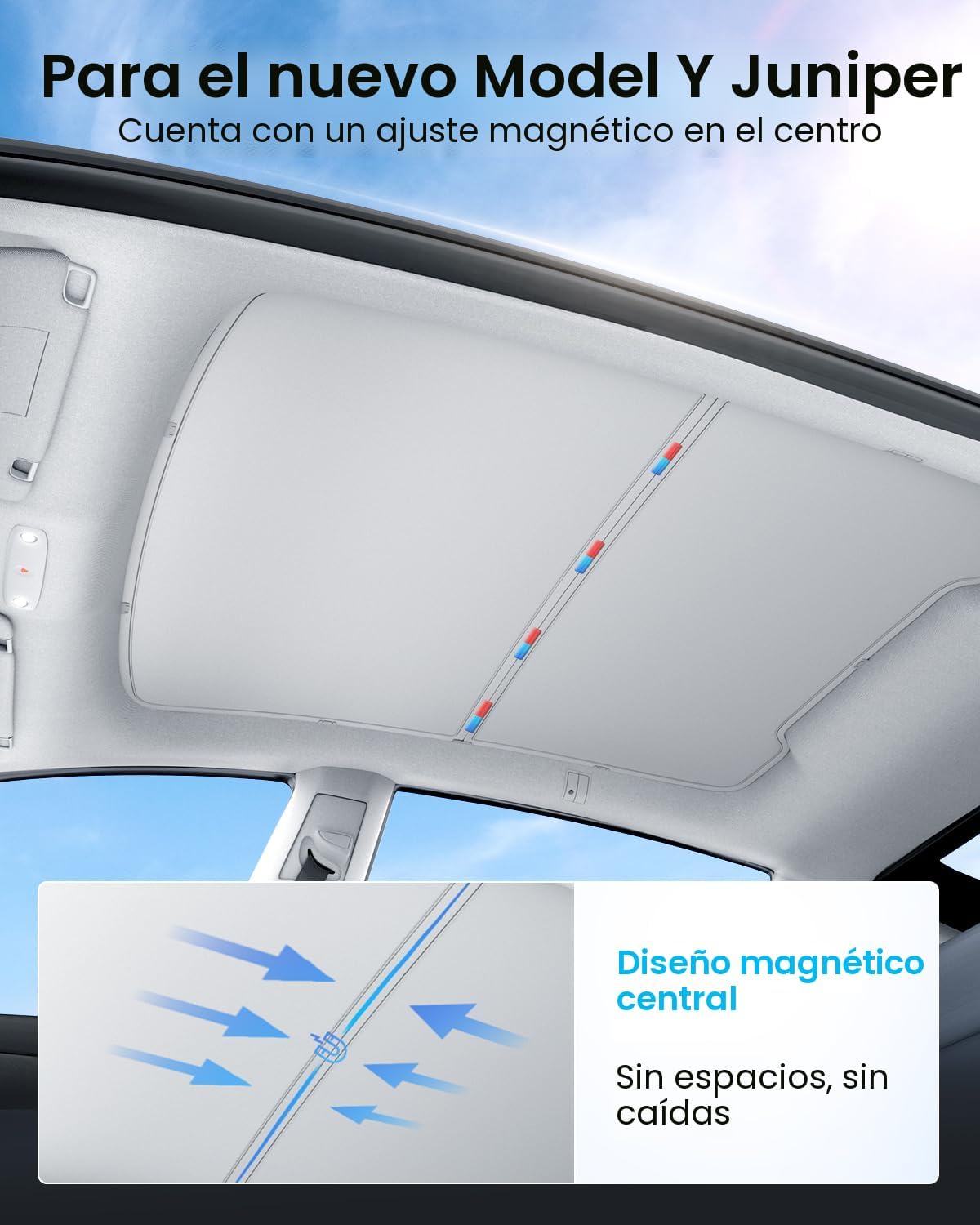 Parasol techo Modelo Y Tesla sin doblar plegable cristal