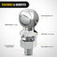 Bola enganche remolque cromada 2-5/16" ajuste universal gris