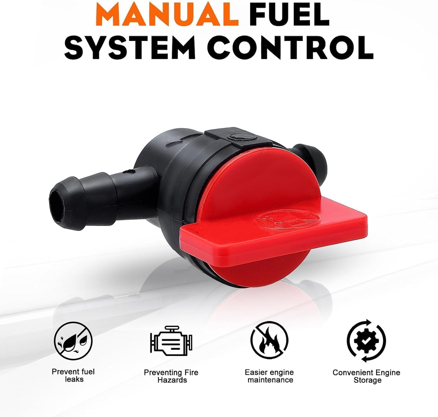 Válvula cierre combustible 1/4" cortadora césped 10 Pzas