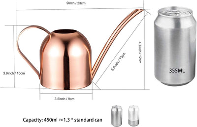 Regadera acero inox para plantas interior 450ml