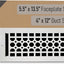 Cubierta ventilación 4x12" diseño panal blanco