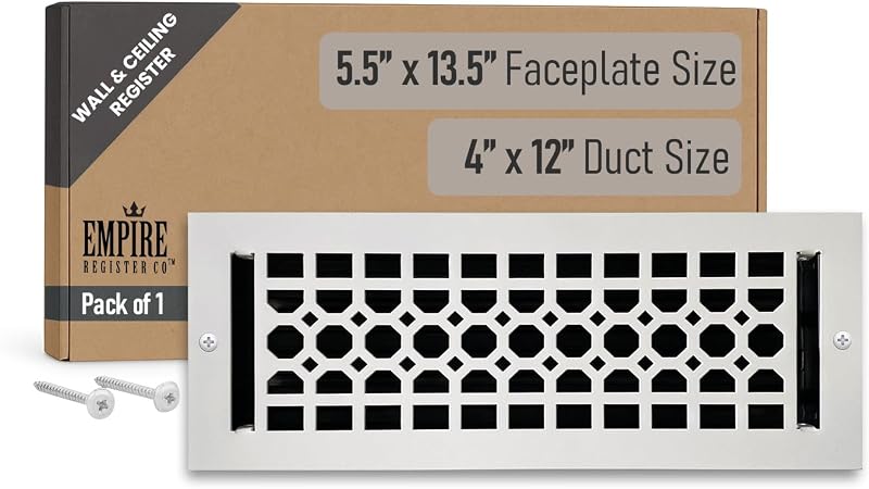 Cubierta ventilación 4x12" diseño panal blanco