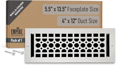 Cubierta ventilación 4x12" diseño panal blanco