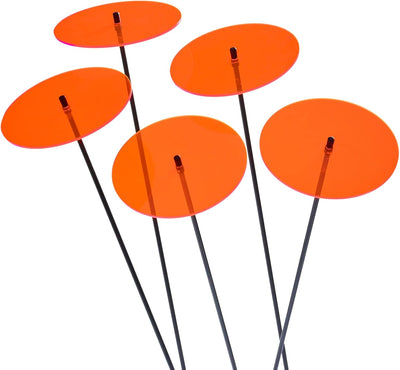 Set 5 estacas decorativas jardín 29.5pulg color naranja