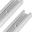 Pista T aluminio 2 rieles doble corte 12pulg carpintería