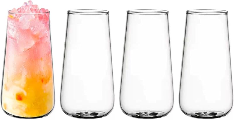 Vasos vidrio 15oz para café helado vino 4 pzas