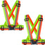 Chaleco reflectante 2 piezas correas ajustables alta visibilidad