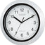Reloj pared analógico atómico 10pulg color plata