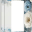 Cubiertas enchufes decorativas 1 gang rosa azul flores blancas