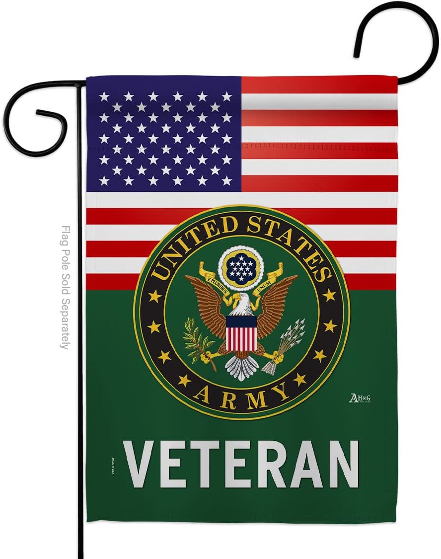 Bandera jardín veteranos ejército EE.UU. oficial