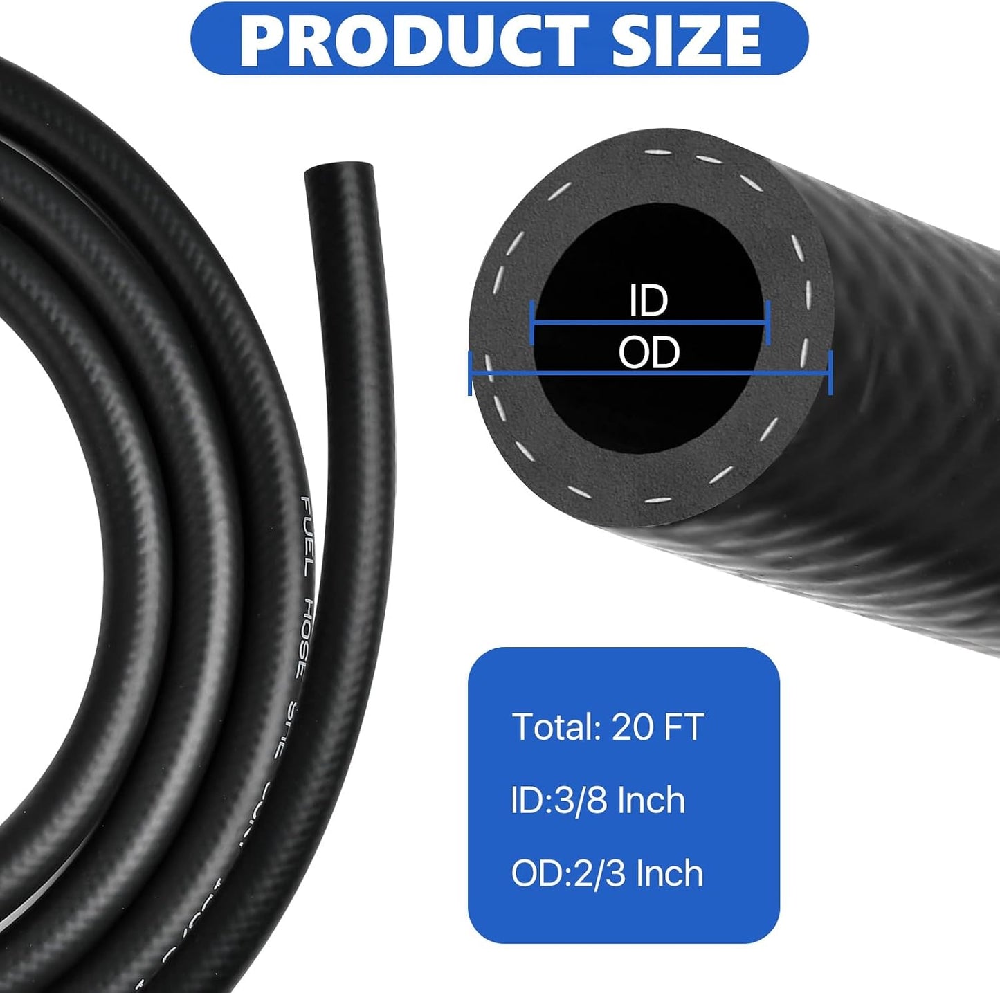 Manguera combustible 3/8" NBR 20ft 300PSI