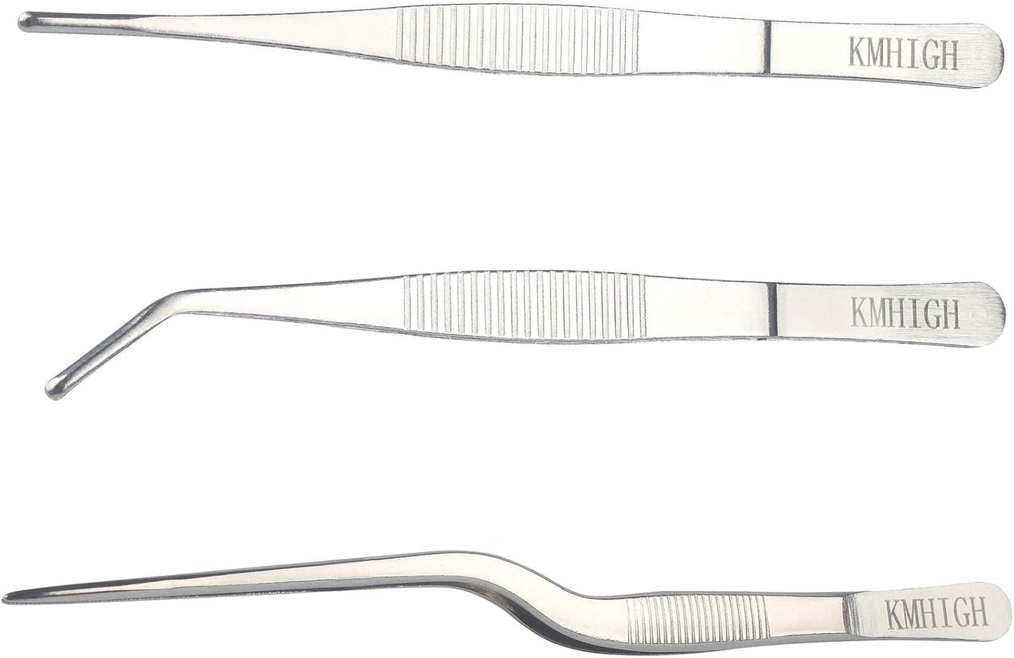 Set 3 Pinzas Acero Inox Multiusos Jardinería Cocina