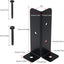 Base poste 4x4 pack 4 soportes anclaje grueso resistentes