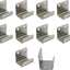 10 Pzas Soporte Gancho Azulejos Acero Inox Plata