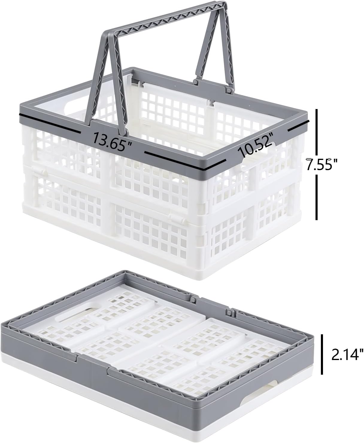 2 Cajas Almacenamiento Plegables Plástico 15L