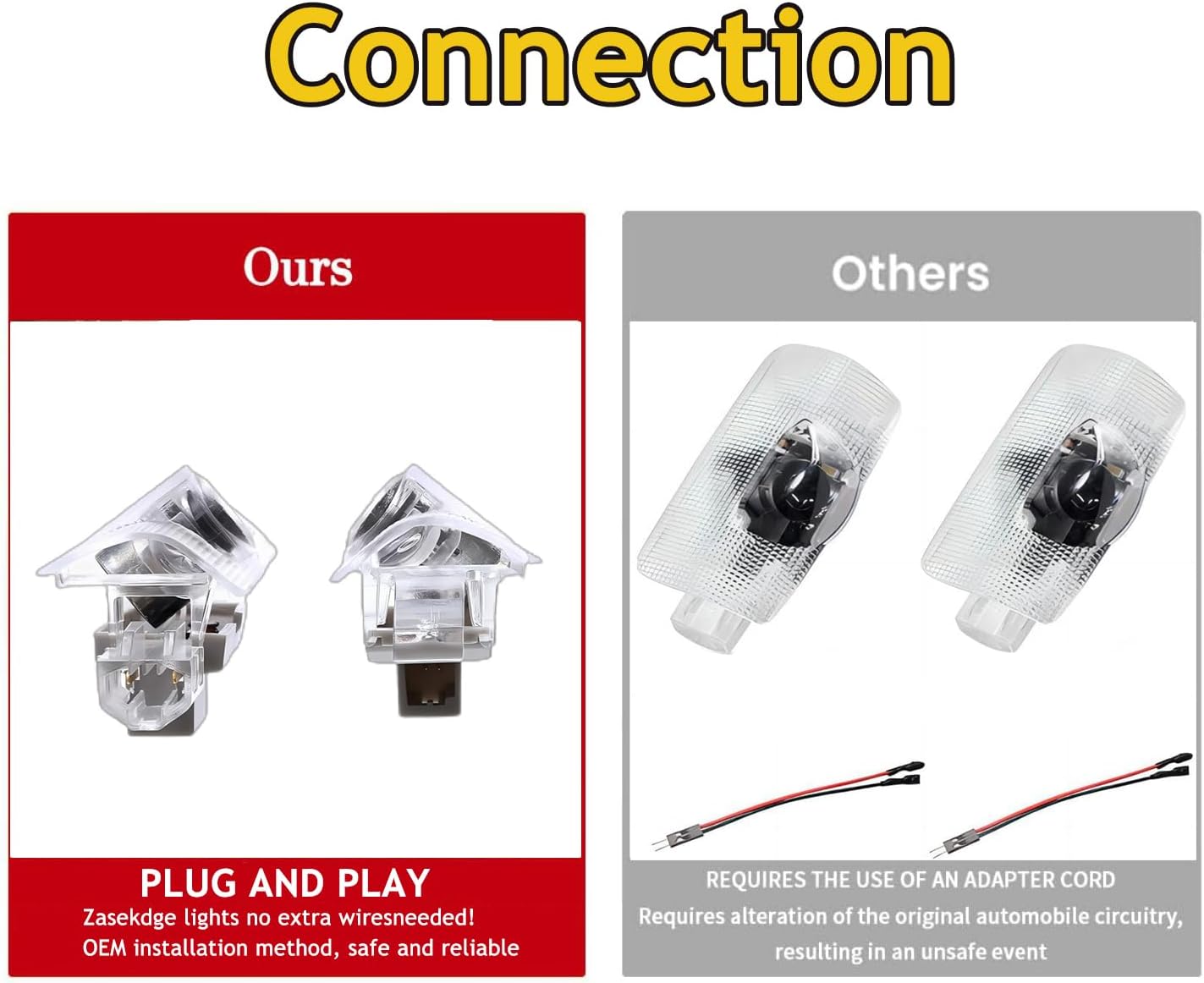 4 Pzas Proyector Luces Bienvenida Auto LED HD Comp