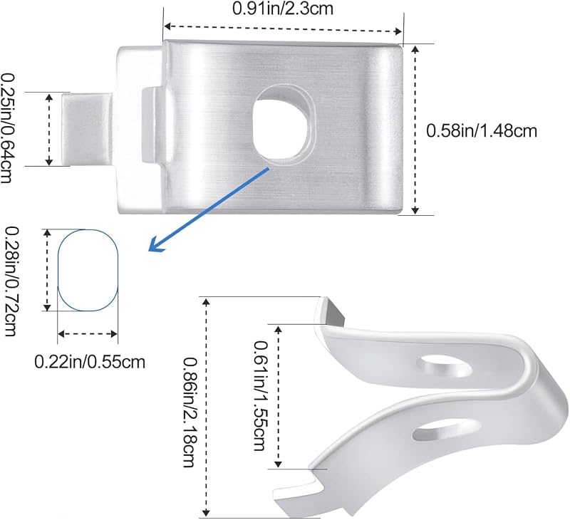 20 Clips Ajustables Soporte Estante Metal Pilastra