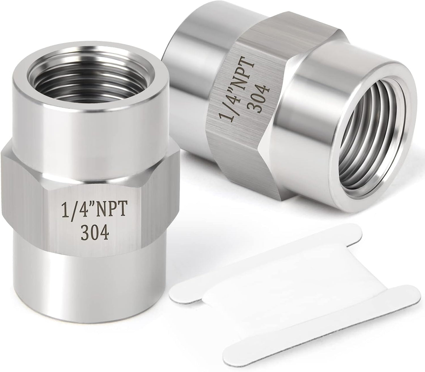 2 Pzas Acoplamiento Tubo Hembra 1/4pulg Acero Inox 304