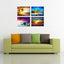 Decoración playa dormitorio arte mar puesta sol lienzo 4pzas