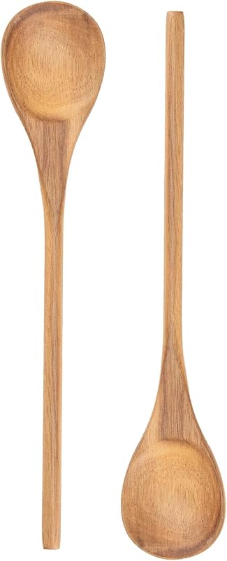 Cucharas madera cocina mango largo 12.5pulg