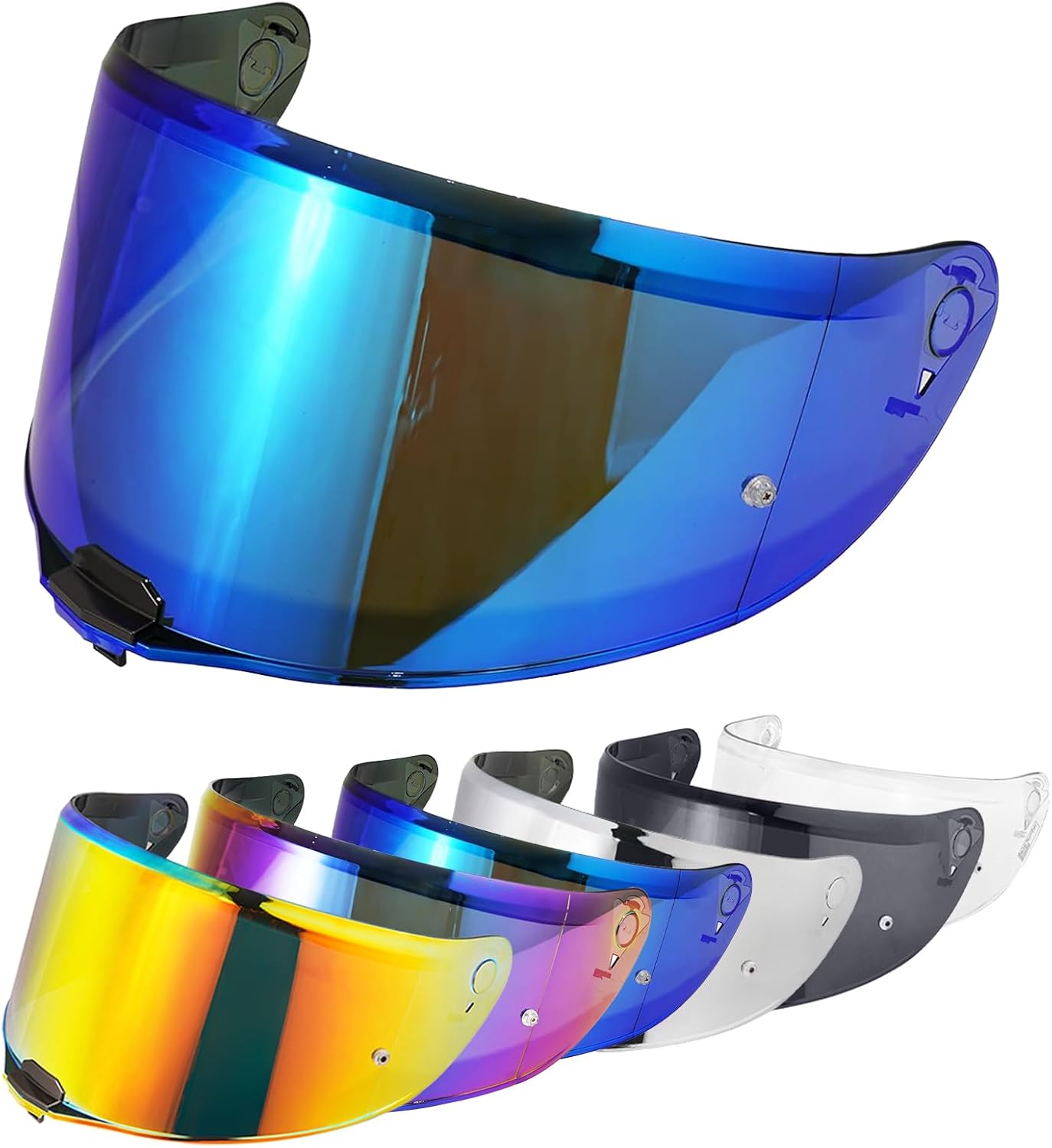 Escudo visera casco FF811 VECTOR II/Citation II azul cromado