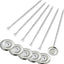 6 Estacas Acero Inox Espiral para Fijar Alfombras Caravana