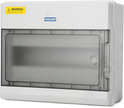 Caja distribución energía 12 vías riel DIN impermeable IP66