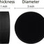 18 Discos Hielo 3" Negro 6oz con 3 Bolsas Malla