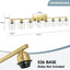 Lámpara baño 8 luces oro cepillado 52" vidrio transparente