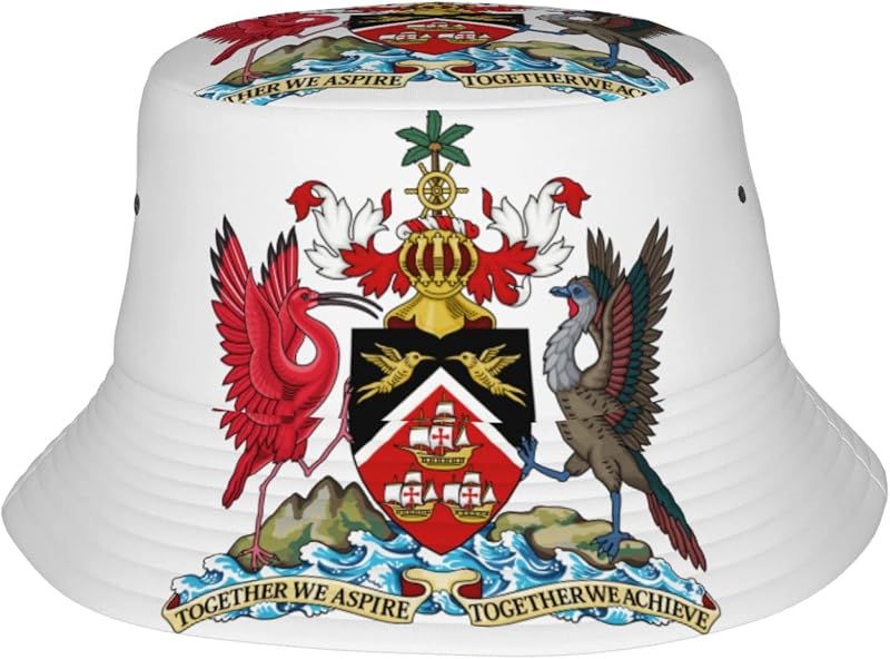 Sombrero plegable sol con bandera Yemen y Trinidad